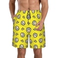 thumbnail image 2 of Uemuo White Popcorn Pattern Men's Swim Trunks Hawaiian Beach Bathing Suit Swimsuits Beach Quick-Dry Shorts with Pockets-Small, 2 of 9