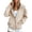 Beige, variant on Women Oversized Two Way Closure Hooded Jacket Zip & Snap Button Front Hood Sweatshirt Long Sleeve Casual Outerwear Multiple Color Option Everyday Layering Garment (Army Green,S)