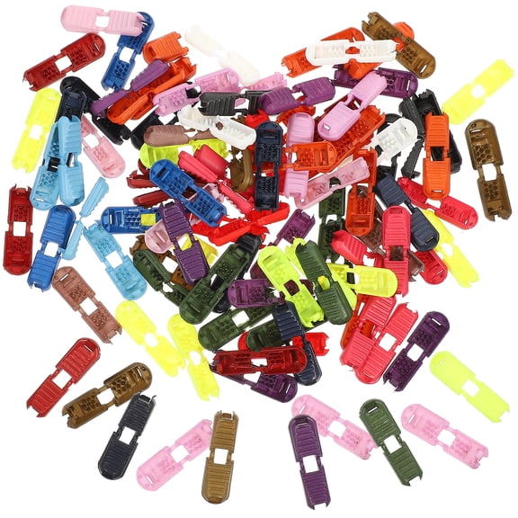 100Pcs Practical Rope Cord Stoppers Reusable Cord Ends Clothes Lanyards Stoppers Lock Stop Tools
