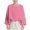 Pink, variant on Asxite Toddler Tops Long Sleeve Sweatshirt Casual Loose Solid Crew Neck Fall Winter