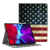 Fintie iPad Pro 12.9 2020 Case 4th Generation - Multi-Angle Viewing Folio Smart Stand Cover with Pocket, US Flag