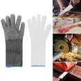 thumbnail image 2 of tegongse Cut Resistant Glove with Arm Protection Sleeves Level Stainless Steel Mesh Metal Glove Butchers Metal Glove for Meat Fish, 2 of 16