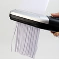 thumbnail image 3 of Small Handheld Paper Shredder Cutting Tool Straight Cut Capacity 2L Desktop A4 A6 Paper Cutter,1 x Paper Shredder,Black & Silver, 3 of 6