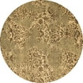 thumbnail image 1 of Ahgly Company Indoor Round Abstract Brown Modern Area Rugs, 4' Round, 1 of 4