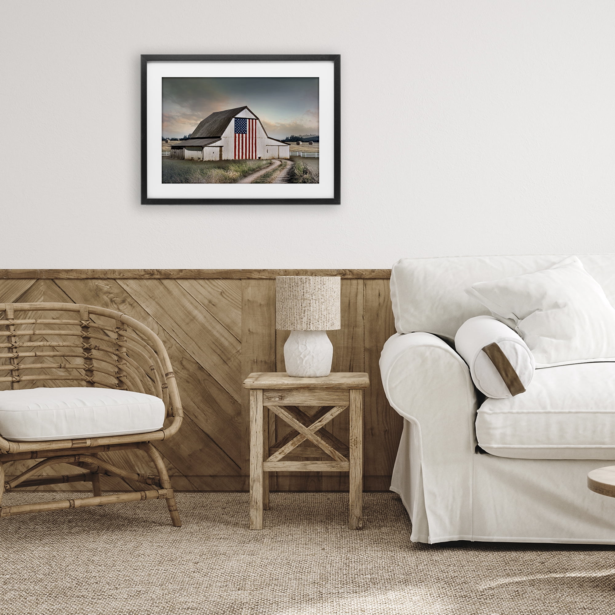 Stupell Industries Land That I Love Barn Black Framed Print Under Glass, design by CAD Designs
