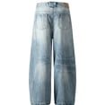 thumbnail image 2 of Mens Vintage Washed Wide Leg Jeans Pocketed Loose Fit Casual Denim Pants Durable High Quality for Everyday Wear, 2 of 3