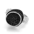 thumbnail image 4 of Tophat Cat Statement Ring for Women by Ginger Lyne Black Plated Cz Kitty Ring for Her, 4 of 5