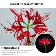 Artificial Flowers Red Spider Lilies Silk Flowers,Outdoor Fake Plants Faux Greenery Home Garden Decor Lycoris Bulbs,Artificial Lycoris Radiata Stems for Home Garden Decoration