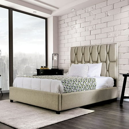 1piece Twin Size Bed Beige Finish Padded Headboard Bedroom Furniture 1piece Twin Size Bed Beige Finish Padded Headboard Bedroom Furniture
