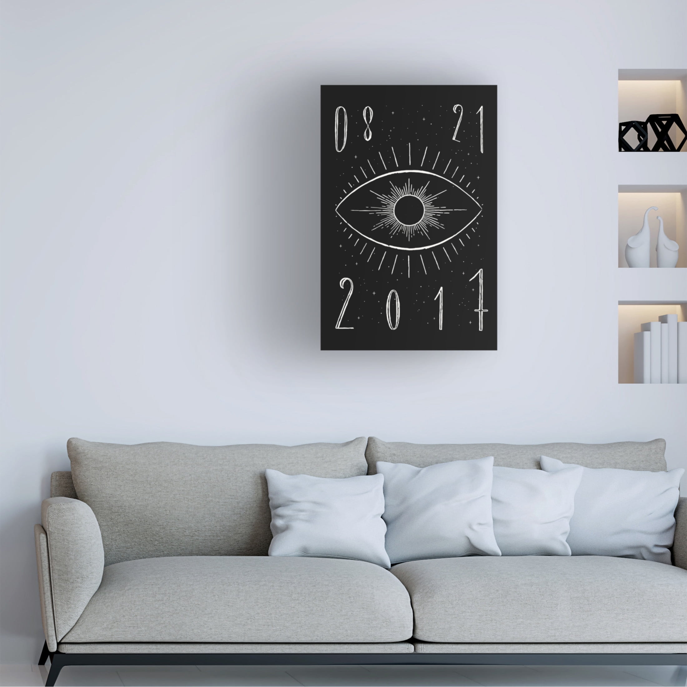 Trademark Fine Art Florent Bodart Total Eclipse Dark Canvas Wall Art