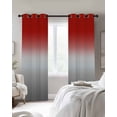 thumbnail image 3 of Fsddascl Red Gray Ombre Blackout Curtains for Bedroom/Living Room, Thermal Insulated Kitchen Curtains, Modern Gradient Abstract Art Grommet Darkening Window Treatment Drapes 52"x96"x2, 3 of 8