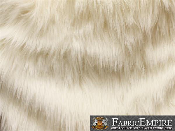 Super Luxury Faux Fur Fabric Material SUPERIOR LONG PILE BEIGE 