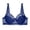 Blue, variant on Women's Lace Mesh Bra With Exquisite Embroidery Sheer 3/4 Cup Push up Bra with Adjustable Straps