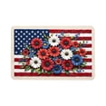 thumbnail image 2 of American Flag Stars Patriotic 4th of July Doormat Memorial Day Independence Door Mat Floor Mat Non Slip Rubber Backing Seasonal Entryway Kitchen Home Decoration, 2 of 6