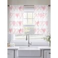 thumbnail image 5 of Valentine's Day Sheer Curtains 45 Inch Length 2 Panels Set Window Treatments, Valentines Pink Love Heart Romantic Rod Pocket Semi Curtains for Living Room/Bedroom/Kitchen Décor, 104"W x 45"L, 5 of 7