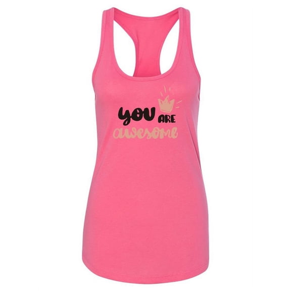 You Are Awesome! Text Racerback Tank Women -Image by Shutterstock, Female XX-Large