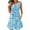 Sky Blue, variant on Sakmal Sundress Womens Dresses Mini Beach Casual Dress Sleeveless V Neck Floral Dresses