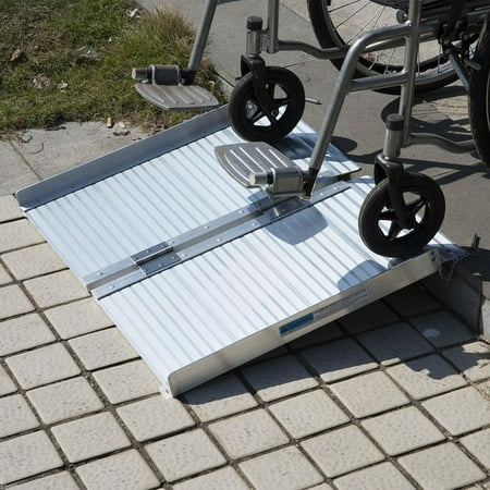 Folding Heavy Duty Ramp - Ktaxon 2' Folding Wheelchair Ramps Aluminum Threshold Mobility Ramp Handicap Scooter Wheelchair Walker