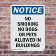 thumbnail image 4 of (2 Pack) No Smoking No Dogs Or Pets Allowed OSHA Notice Sign 10 Inch X 14 Inch Plastic Sign, Weather Resistant, UV Protected for Workplace, Business, and Construction Site, Made in the, 4 of 8