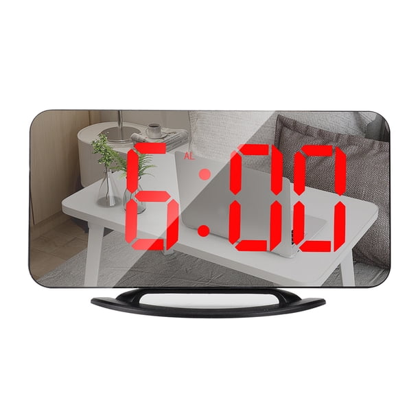 Proyector ajustable reloj digital LANTERN LANTERN AUTOMÁTICO Lámparas de noche Termómetro Relojes de proyección para dormitorio Sala de estar Negro, Luz roja Inevent EL022658-06