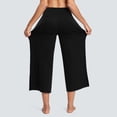 thumbnail image 3 of Htrmlpk Women Yoga Pants Elastic Waist Cropped Trousers Athletic Workout Running Jogging Pants with Pocket, 3 of 7