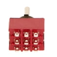 thumbnail image 4 of Interruptor de palanca Baoblaze On Off On Modelo de 9 Pines Color rojo, 4 of 8