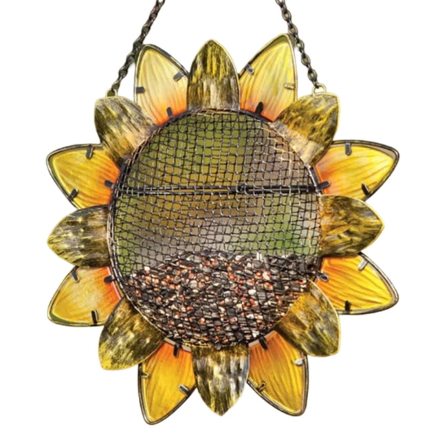 Alimentador De Pájaros Salvajes, Bandeja De Semillas Colgante De Girasol De Metal, Patio Al Aire Libre, Jardín, Árbol, Decoración De Patio Yuarrent PT002176-00