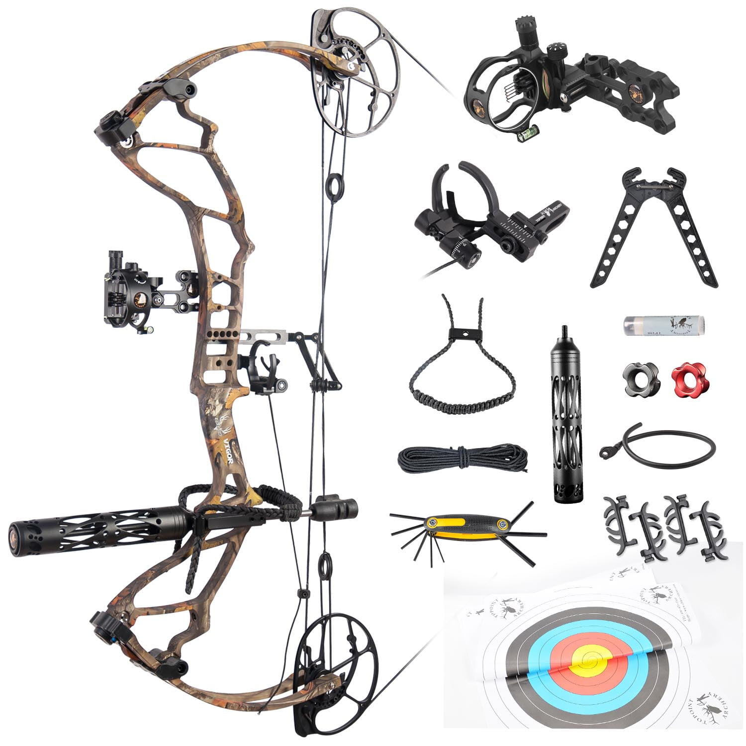 Vigor High Speed Hunting Compound Bow Package USA Gordon Composites ...