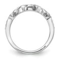 thumbnail image 2 of 14K White Gold Ring Band Wedding Rounded Standard Diamond Round, Size 6, 2 of 7