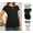 Black/Gray（Cotton）, variant on Bearsland Women’s Cotton Breathable Short Sleeve Maternity Shirt Casual Side Ruched Tunic Pregnancy Top Clothes 2-Pack