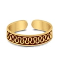 thumbnail image 2 of 4mm Bali Design Toe Band Ring 925 Sterling Silver Thin Adjustable Stylish Rings For Women, 2 of 5