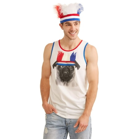 Pug Tie - Pug Men's Graphic T-Shirt Combo With Headband, up to Size 2XL