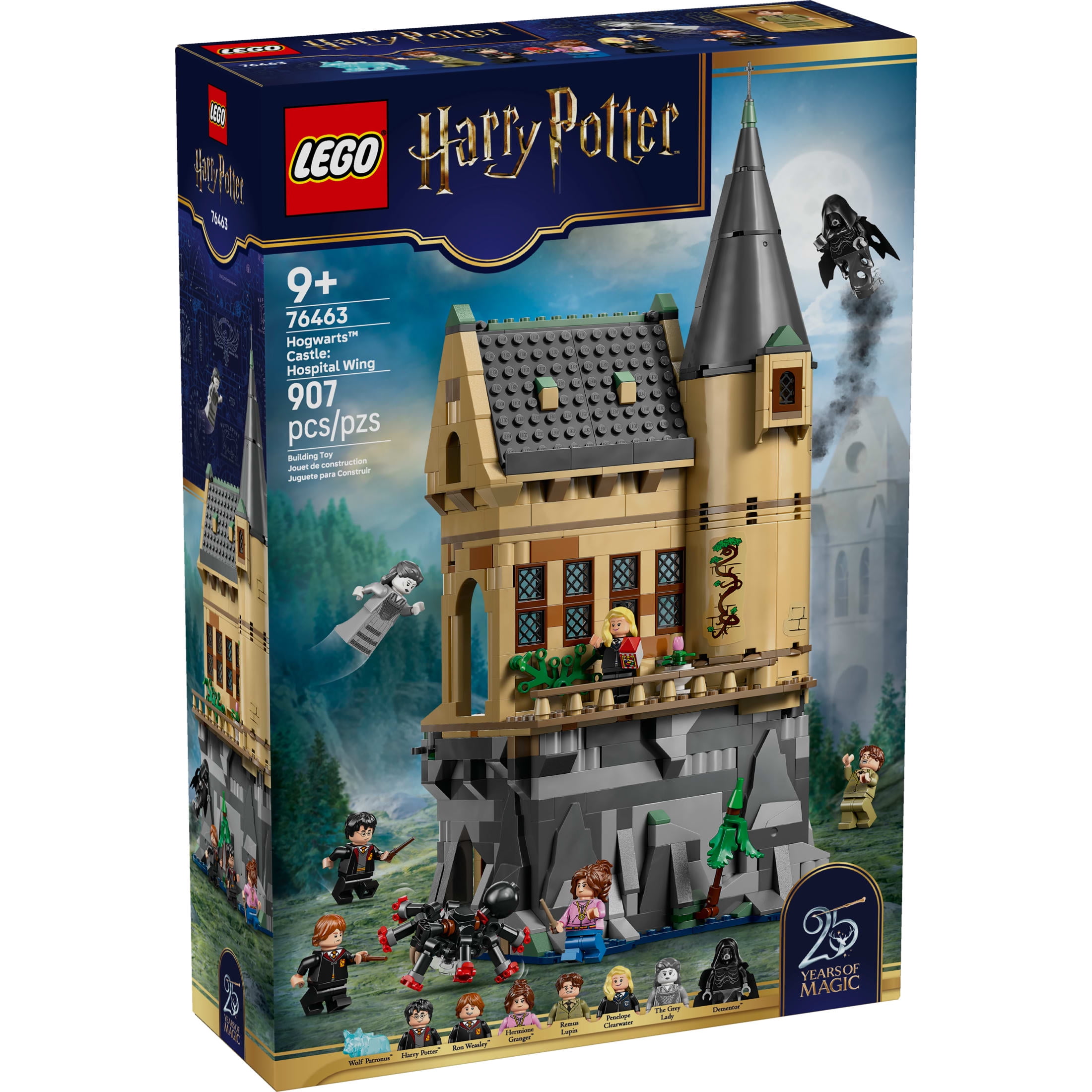 LEGO Harry Potter Hogwarts Castle: Hospital Wing Building Toy for Girls & Boys - Pretend Play Set for Kids, Ages 9+ - W/7 Minifigures & Wolf Patronus Toy Figure - Gift Idea for Birthdays - 76463
