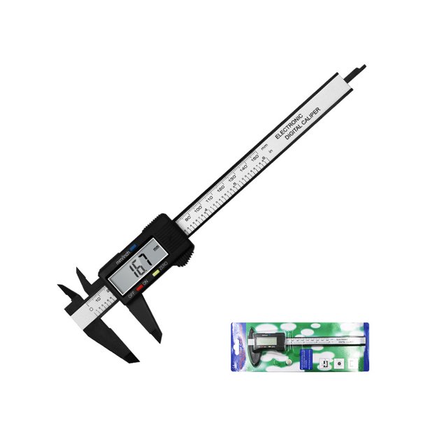 Pantalla digital Vernier Caliper LCD 0.01 mm / 0.001 pulgadas Micrómetro Calibre Regla Longitud Profundidad Acero inoxidable Portátil Tipo de mano 1 kenally TO001041-01