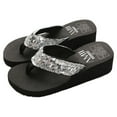 thumbnail image 5 of Aayomet Women's Summer Sequins -Slip Sandals Slipper Indoor & Outdoor Flip-flops Tan Flip Flops Women Support,Sliver 8, 5 of 5