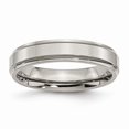 thumbnail image 1 of 5 mm Titanium Ridged Edge Polished Band - Size 10.5, 1 of 1
