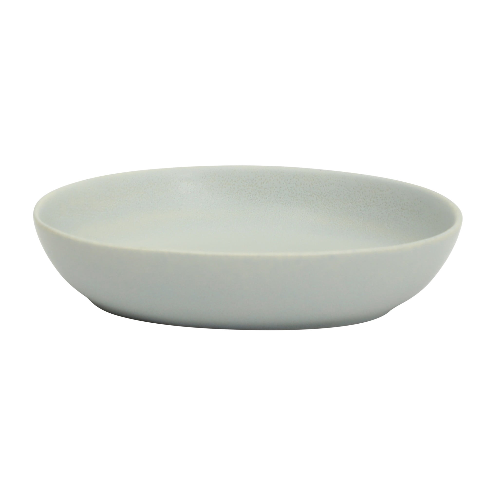 Gibson Elite Zion Mist 16 Piece Stoneware Reactive Glaze (Service for 4) Ceramic Plates and Bowls Modern Organic Dinnerware Set - Blue