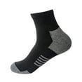 thumbnail image 2 of Dolkfu Black Socks for Men Size 13-15 Breathable Athletic Ankle Socks Running Wicking Quarter Socks for Men, 2 of 2