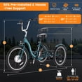 thumbnail image 5 of MOONCOOL 24"/26" Adult Electric Tricycle W/ Cover & Assembly Tools, Peak 700W 36V 10.4AH, 7 Speeds Step Through Electric Trike Motorized Three Wheel Electric Bikes w/ Large Basket for Women Men, 5 of 10
