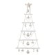 thumbnail image 2 of Adornos navideños, regalos navideños, escalera de árbol de Navidad de pared blanca, mini decoración colgante iluminada, adornos de pared de madera, 2 of 6