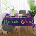 thumbnail image 6 of 60"x120" Mardi Gras Rectangle Tablecloth, Spill-Proof Polyester Table Cloth Table Cover for Kitchen Dining Picnic Holiday Party Decoration, 6 of 7