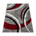 thumbnail image 5 of Paco Home Modern Area Rug with Abstract Design in Grey-Red - 3'11" x 5'7" (4'x6'), 5 of 5