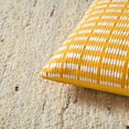 thumbnail image 4 of TOWN & COUNTRY TERRA Alara Textured Geo Stripe Handcrafted Indoor Outdoor Decorative Pillow, 100% Recycled Materials, UV Fade Resistant, Water Repellent, Yellow/Ivory, 14"x20", 4 of 9