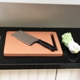thumbnail image 4 of Tabla de cortar y cuchillo de cocina a escala 1/12, decoración de simulación para casa de muñecas. Café, 4 of 8