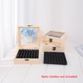 thumbnail image 4 of Estuche de almacenamiento 64 ranuras Organizador de caja de aceite esencial de madera con capacidad para botellas de 1-3 ml Estuche de transporte de aceite esencial Caja de madera de almacenamiento Abanopi Estuche de almacenamiento, 4 of 7