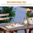 thumbnail image 4 of OUNONA 1Pcs Tabletop Tray White Marble Simple Style Coffee Holder for Hotels, 4 of 8
