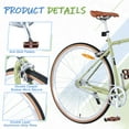 thumbnail image 3 of Hybrid Bike 700C for Men and Women, Single Speed Road Bike for Adults, City Bicycle with Disc Brake, 85% Pre-assembled, Green, 3 of 5