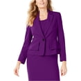 thumbnail image 2 of Chaqueta Kasper Crepe One Button Blazer para mujer, Púrpura, 10 Kasper un botón, 2 of 2