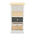 thumbnail image 4 of Baxton Studio Adonis Unité de Rangement en Bois Multicolore à 3 Tiroirs avec Panier, 4 of 10