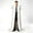 White, variant on Huchen Long Velvet Cape with Feather Shoulder Collar, Halloween Cosplay Costume Cloak for Masquerade Party Stage Performance, 1 Piece, Red Black White Green Available (White)
